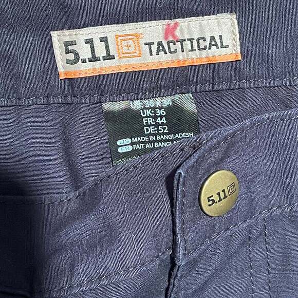 5.11 Tactical Series Pants Mens 36 x 34 Blue Cargo Canvas Straight Leg - Picture 2 of 9